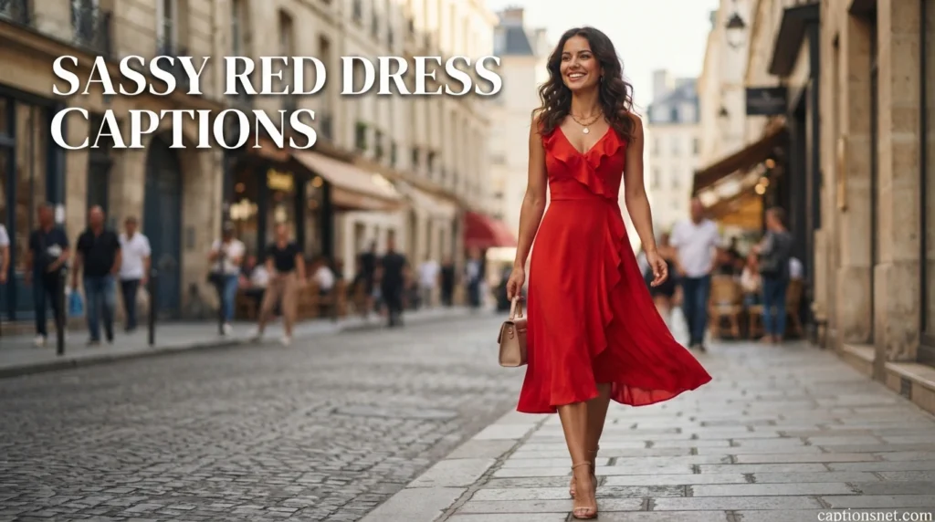 Sassy Red Dress Captions
