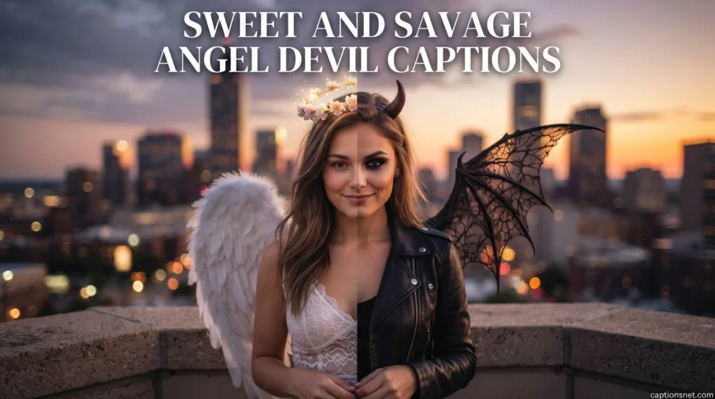 Sweet And Savage Angel Devil Captions
