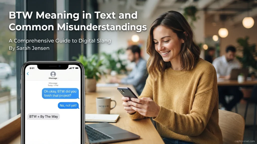 BTW Meaning in Text and Common Misunderstandings