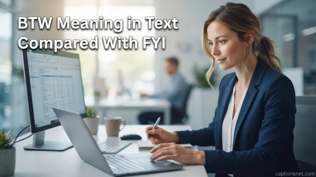 BTW Meaning in Text Compared With FYI