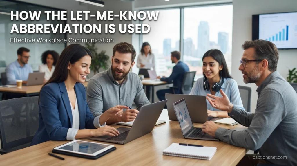 How the Let-Me-Know Abbreviation Is Used