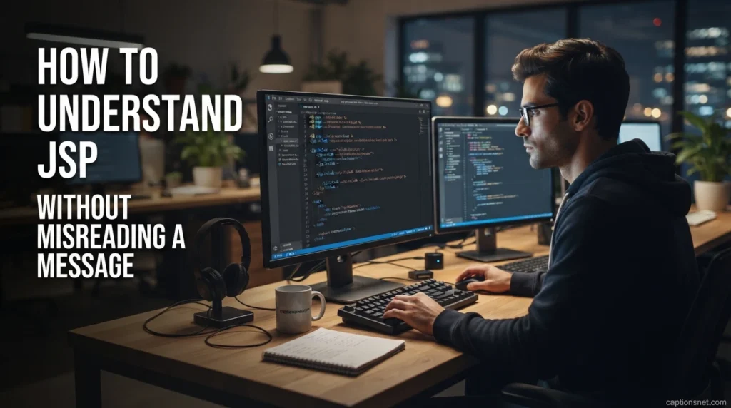 How to Understand JSP Without Misreading a Message