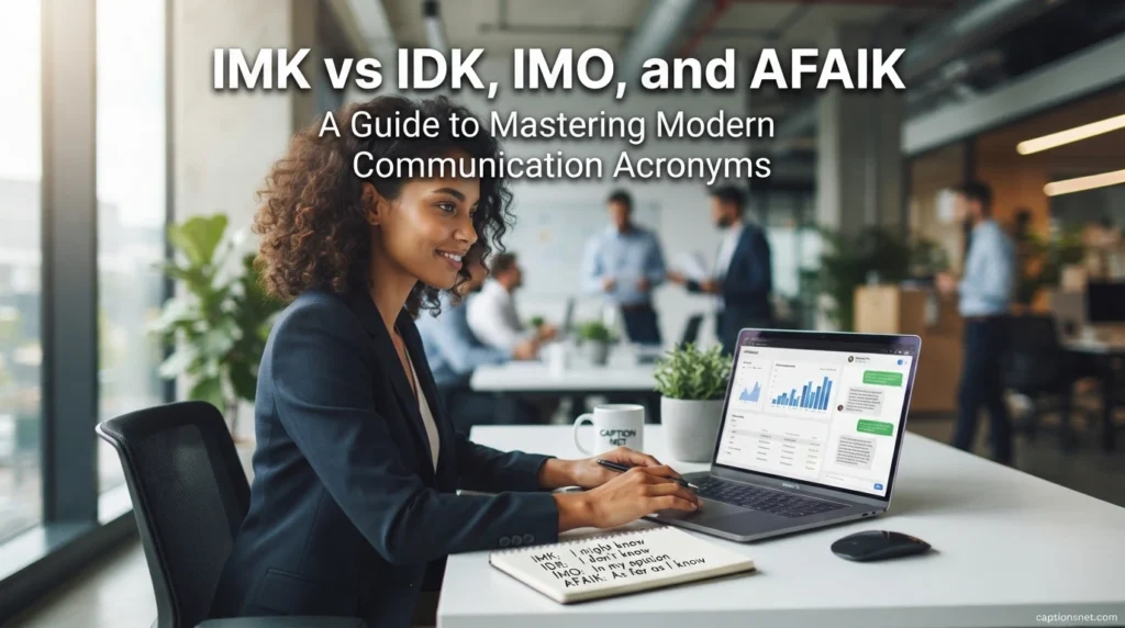 IMK vs IDK, IMO, and AFAIK