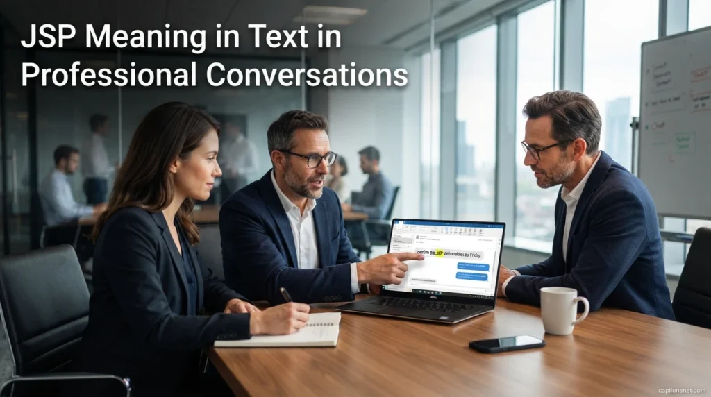 JSP Meaning in Text in Professional Conversations