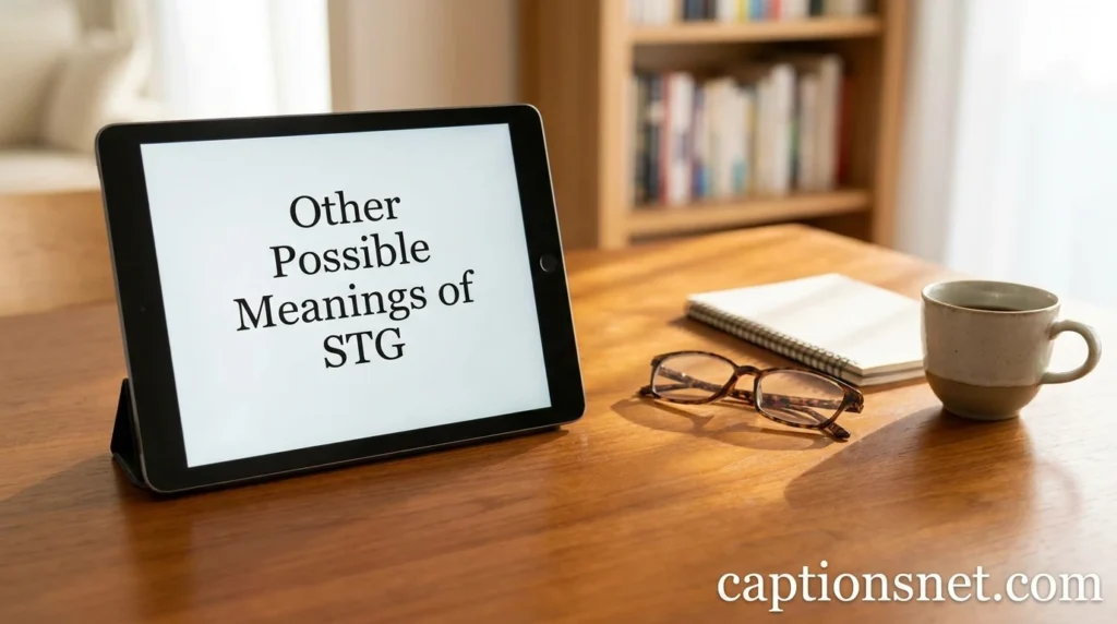 Other Possible Meanings of STG