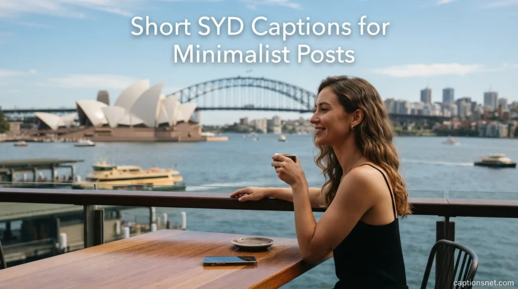 Short SYD Captions for Minimalist Posts