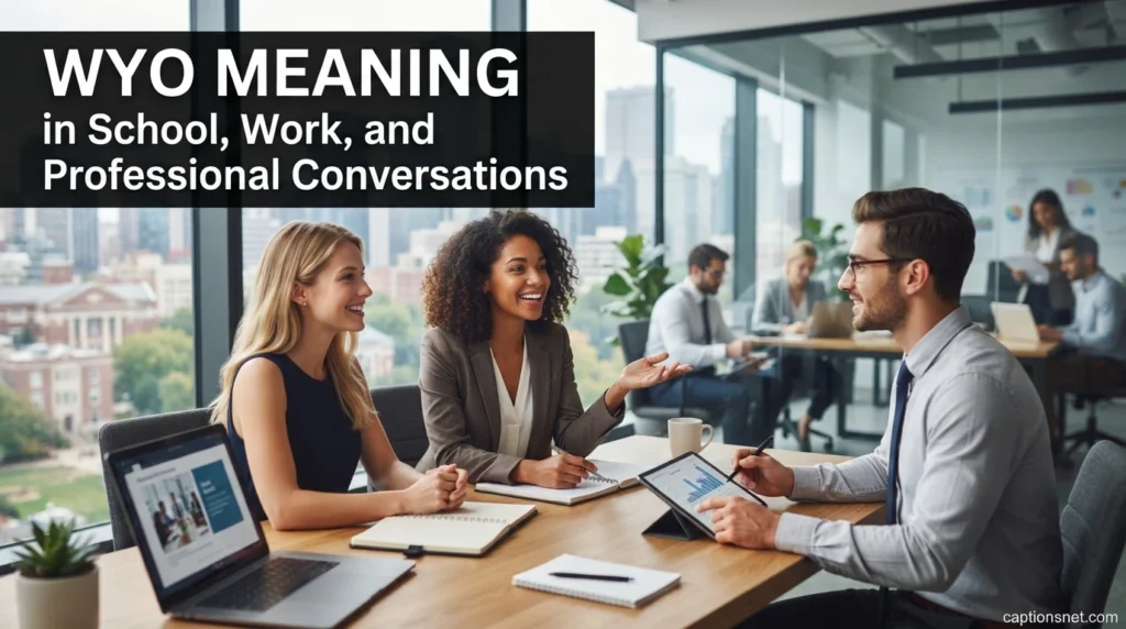 WYO Meaning in School, Work, and Professional Conversations